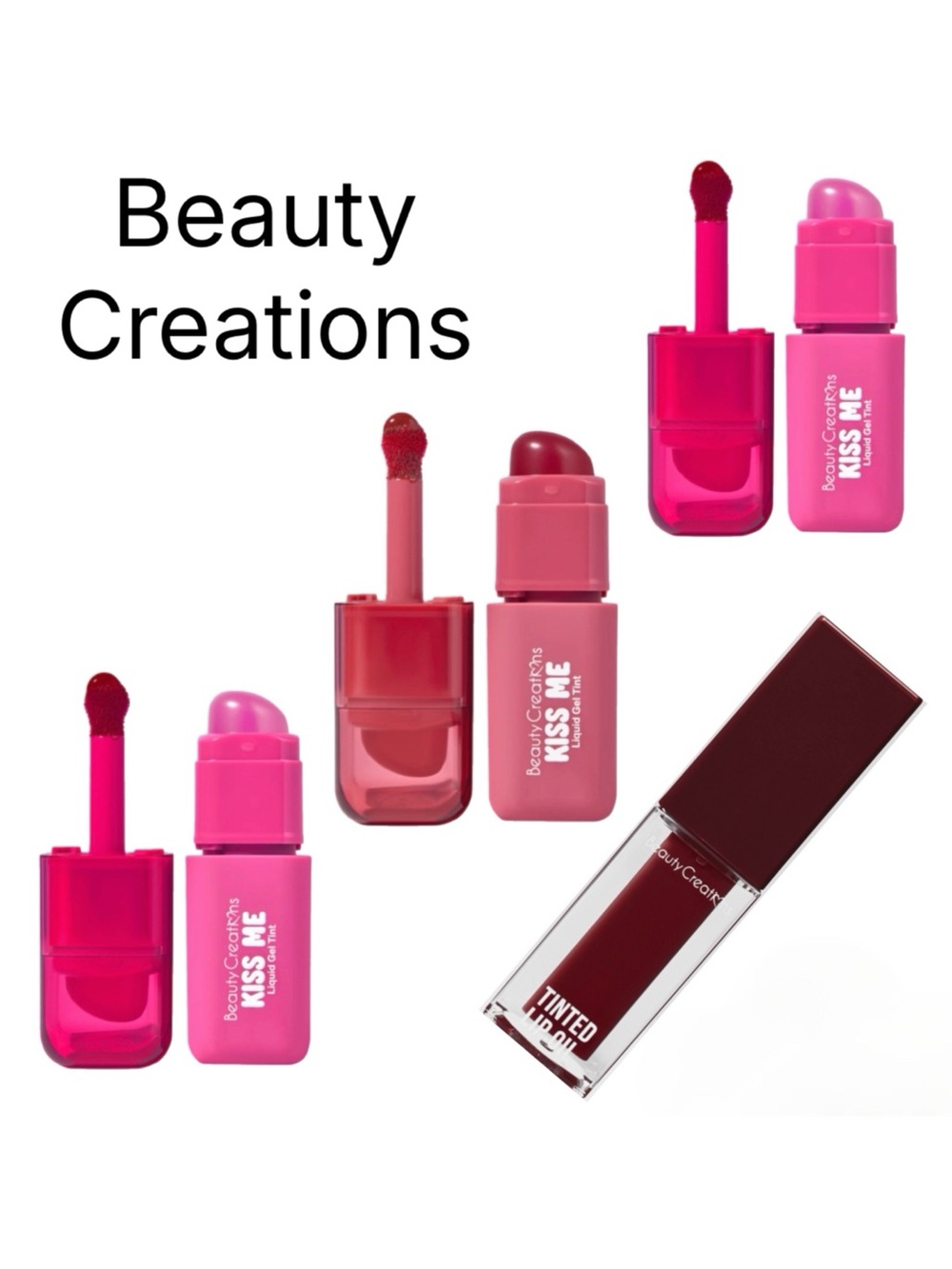 (4) Beauty Creations Lip Oils/ Liquid Gel Tints